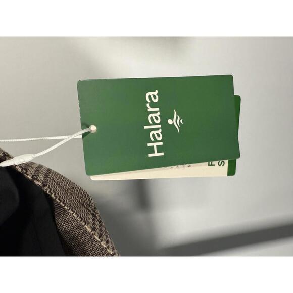 NWT Halara High Waisted 2-in-1 Houndstooth Plaid Mini Work Skirt Brown Plaid L - Picture 6 of 11